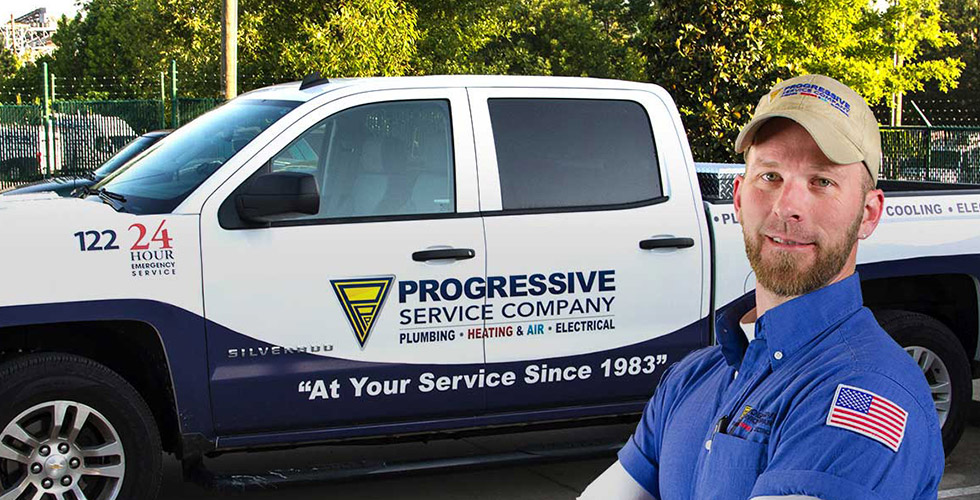 Progressive HVAC Truck Technician Header Mobile